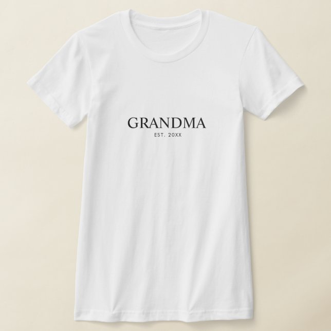 Camiseta Abuela moderna elegante negra (Distribución)