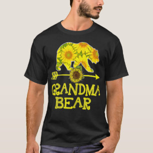 Camiseta Abuela mujer oso padre madre de girasol familia