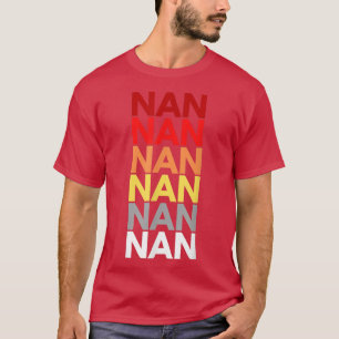 Camiseta Abuela nan con nombre colorido inglés para Nan