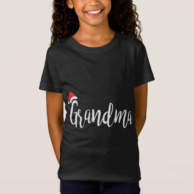 Camiseta Abuela - Navidades de Santa Hat (Anverso)