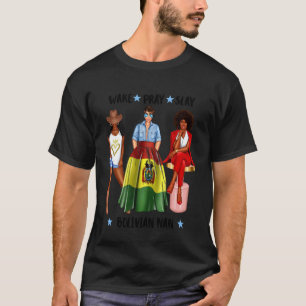 Camiseta Abuela negra boliviana bandera africana de Bolivia