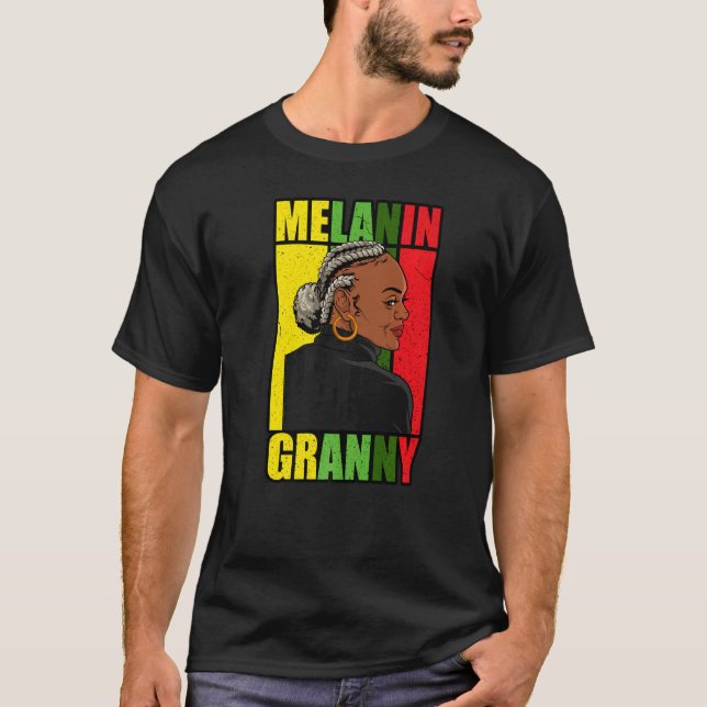 Camiseta Abuela negra Melanin Abuela Mejor Abuela En E (Anverso)
