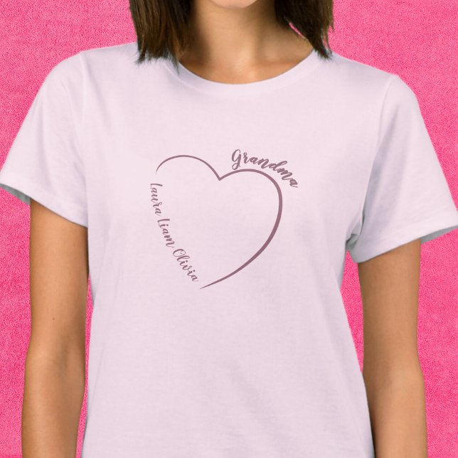 Camiseta Abuela Nombres de nietos Corazón (Subido por el creador)