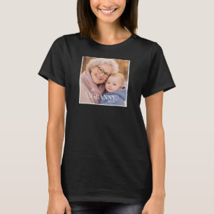 Camiseta Abuela o Grammy foto Año de establecimiento Corazó