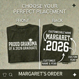Camiseta ABUELA ORGULLOSA Clase de 2026 Graduación Personal