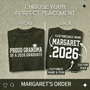 Camiseta ABUELA ORGULLOSA Clase de 2026 Graduación Personal