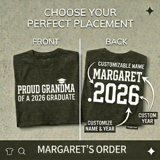 Camiseta ABUELA ORGULLOSA Clase de 2026 Graduación Personal