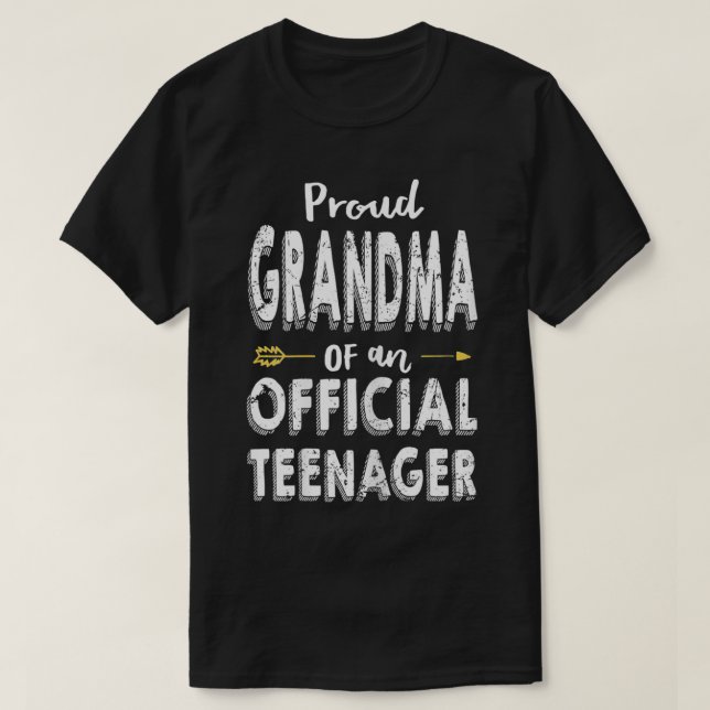 Camiseta Abuela Orgullosa De Adolescente Oficial 13 Cumplea (Diseño del anverso)