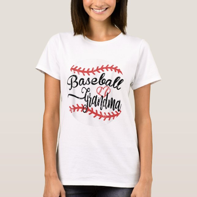 Camiseta Abuela orgullosa de béisbol (Anverso)