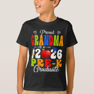 Camiseta Abuela orgullosa de graduada de prekín de 2026 día