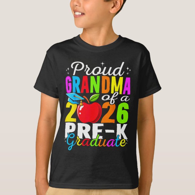 Camiseta Abuela orgullosa de la graduada de prekín de 2026  (Anverso)
