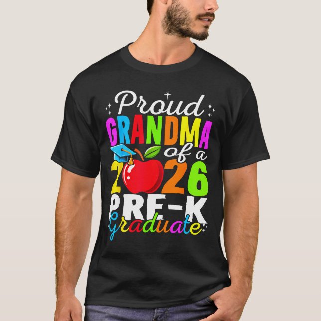 Camiseta Abuela orgullosa de la graduada de prekín de 2026  (Anverso)