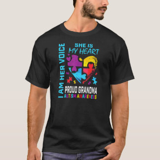 Camiseta Abuela orgullosa de la nieta Conciencia del autism