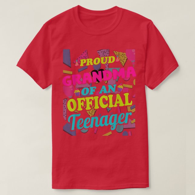 Camiseta Abuela orgullosa de un adolescente oficial 13° cum (Diseño del anverso)