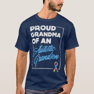 Camiseta Abuela Orgullosa De Un Autismo Abuelo Autista