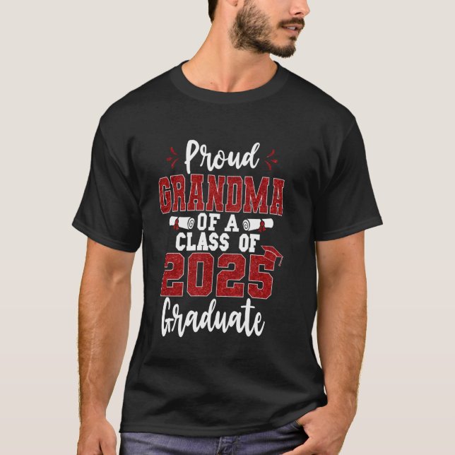 Camiseta Abuela Orgullosa De Un Graduado De La Clase De 202 (Anverso)