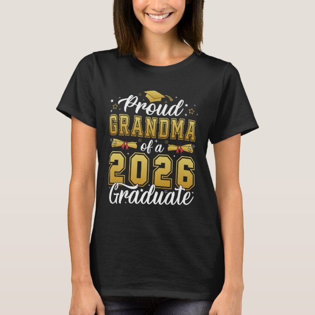 Camiseta Abuela orgullosa de un graduado de la clase de 202 (Anverso)