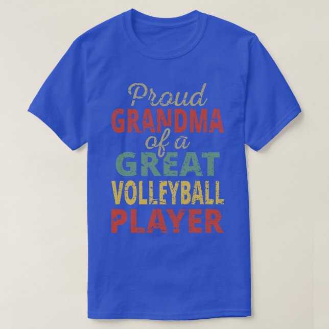 Camiseta Abuela Orgullosa De Un Gran Jugador De Voleibol (Diseño del anverso)