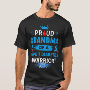 Camiseta Abuela Orgullosa De Un Guerrero De La Diabetes De 