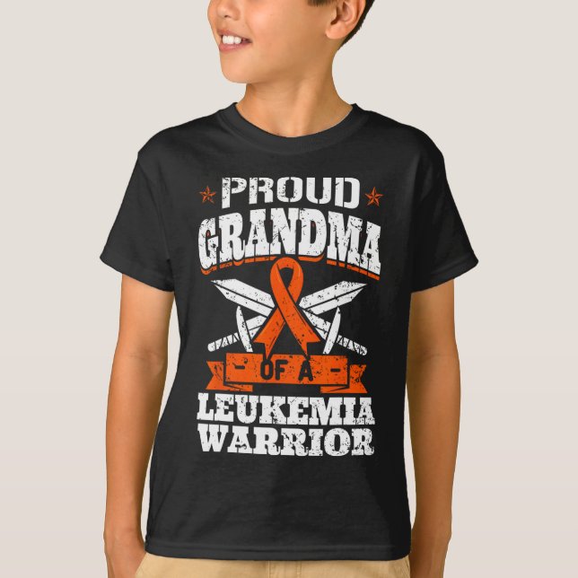 Camiseta Abuela Orgullosa De Un Guerrero De La Leucemia Abu (Anverso)
