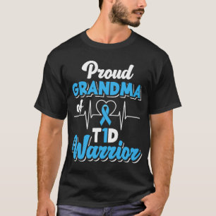 Camiseta Abuela Orgullosa De Un Guerrero Del T1D Diabetes D