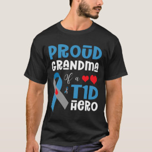 Camiseta Abuela Orgullosa De Un Héroe De La T1d Con Diabete