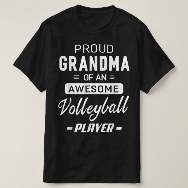 Camiseta Abuela Orgullosa De Un Impresionante Voleybolista (Diseño del anverso)