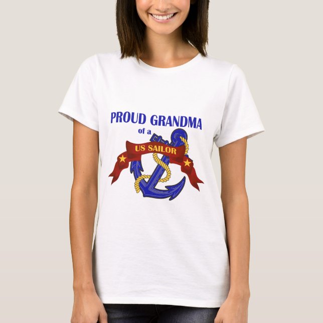 Camiseta Abuela orgullosa de un marinero estadounidense (Anverso)