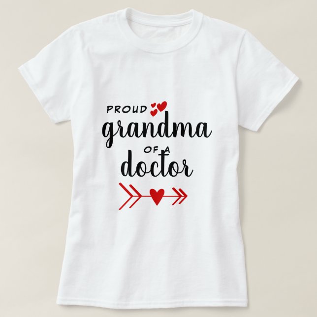 Camiseta Abuela orgullosa de un Médica (Diseño del anverso)