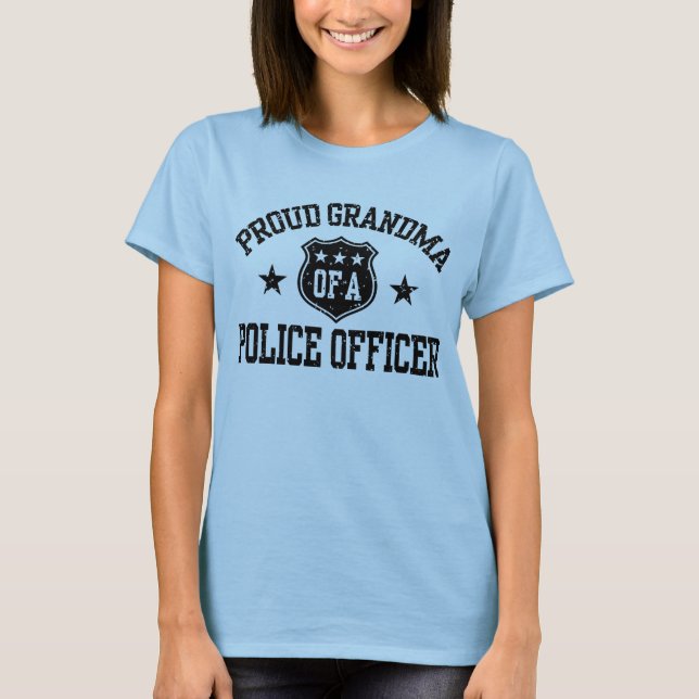 Camiseta Abuela orgullosa de un oficial de policía (Anverso)