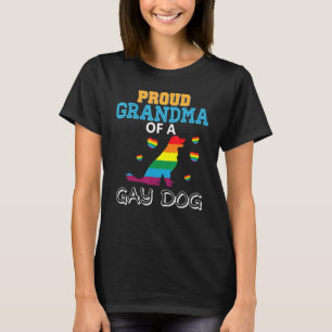 Camiseta Abuela Orgullosa De Un Perro Gay Lluvia Lgbt