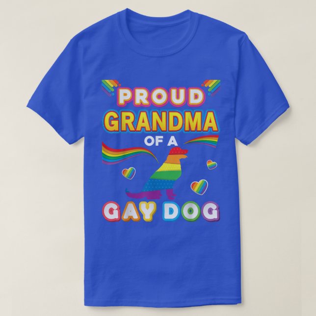 Camiseta Abuela Orgullosa De Un Perro Gay Orgullo Lesbiano  (Diseño del anverso)