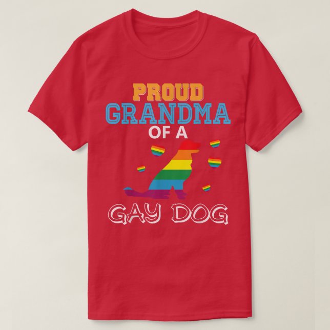 Camiseta Abuela Orgullosa De Un Perro Gay Orgullo Lesbiano  (Diseño del anverso)