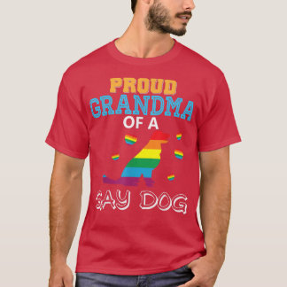 Camiseta Abuela Orgullosa De Un Perro Gay Orgullo Lesbiano
