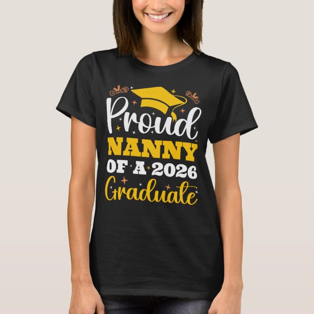 Camiseta Abuela Orgullosa De Un Título Personalizado De Gra (Anverso)