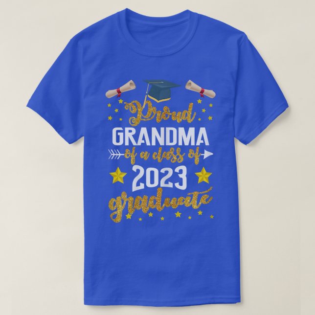 Camiseta Abuela orgullosa de una clase de graduados en 2023 (Diseño del anverso)