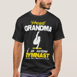 Camiseta Abuela orgullosa de una impaciente gimnasta barre