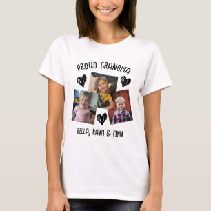 Camiseta Abuela orgullosa   Fotos y nombres personalizados