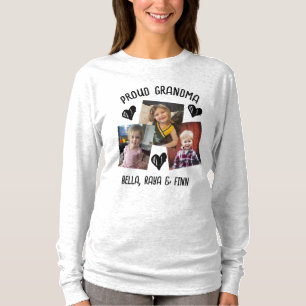 Camiseta Abuela orgullosa   Fotos y nombres personalizados