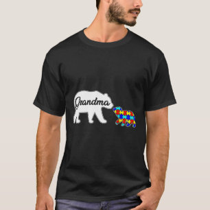 Camiseta Abuela Osa Autismo Concienciación Amor Familia de 