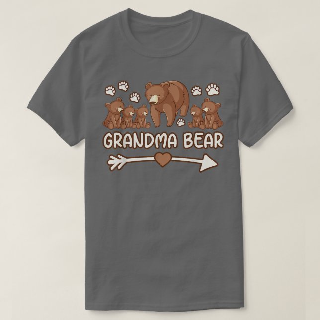 Camiseta abuela oso de 5 cubs camisetas, abuela oso tshir (Diseño del anverso)