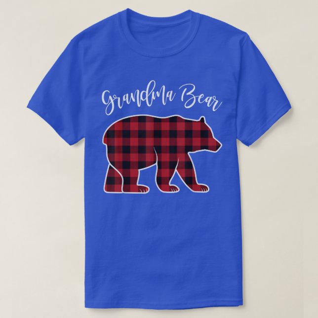 Camiseta Abuela oso Pajama Red Buffalo Xmas Familia Funny  (Diseño del anverso)
