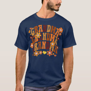 Camiseta Abuela Otoño Cae Vintage Retro Groovy Hippie Fl