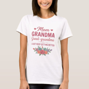 Camiseta Abuela para mujeres Mamá Abuela Bisabuela