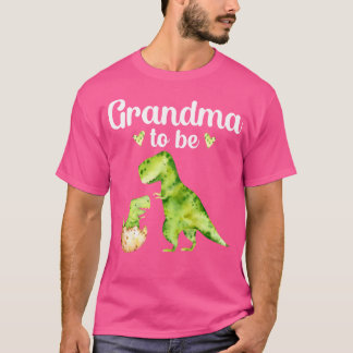 Camiseta Abuela Para Ser Baby Shower De Dinosaurios T-Rex