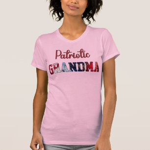 Camiseta Abuela Patriótica Rojo Blanco Azul Tinta Alcohólic