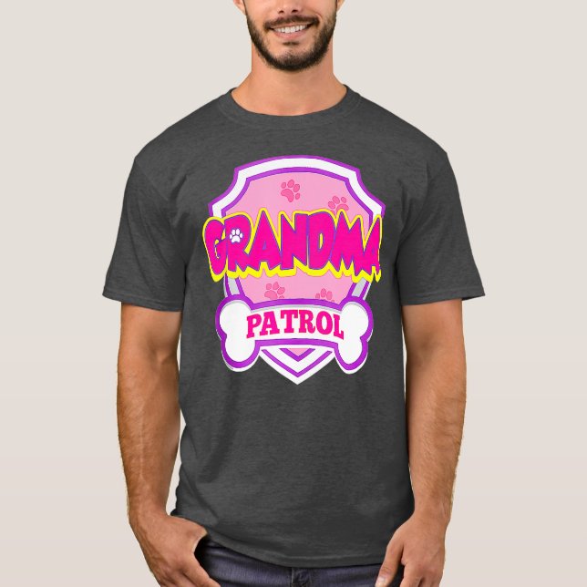 Camiseta Abuela Patrulla perro gracioso regalo Día de fiest (Anverso)
