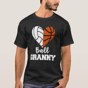 Camiseta Abuela Pelota Corazón Divertido Baloncesto Voleibo