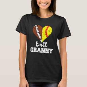 Camiseta Abuela Pelota Corazón Divertido Fútbol Softbol Abu