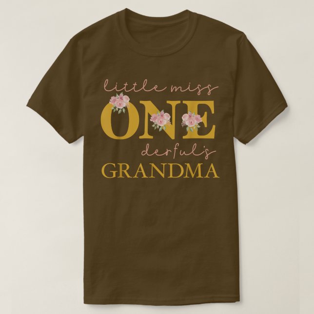 Camiseta Abuela Pequeña Miss Maravillosa Fiesta de Cumpleañ (Diseño del anverso)